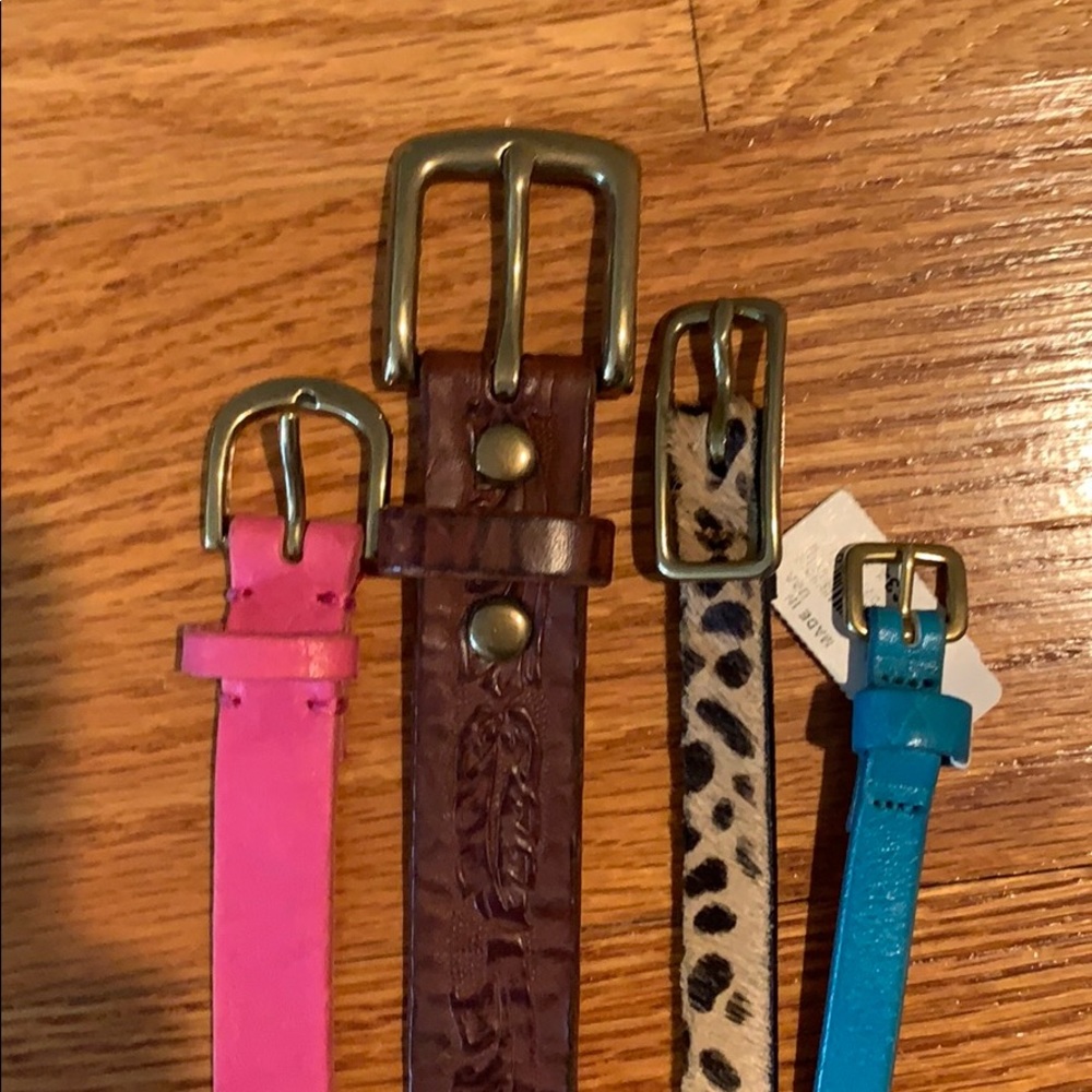 Lot of 4 J.Crew Belts
